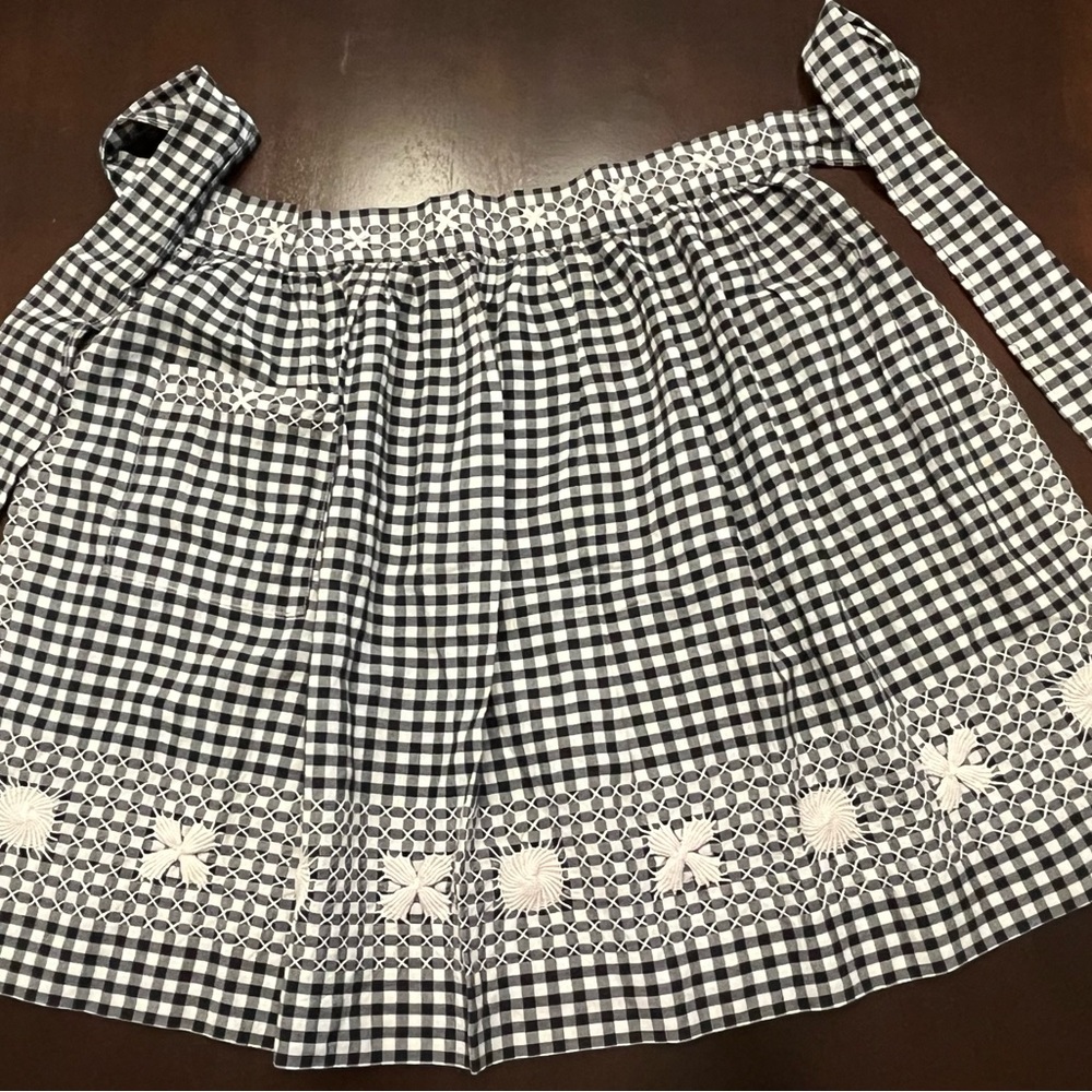 Black and White Gingham Apron